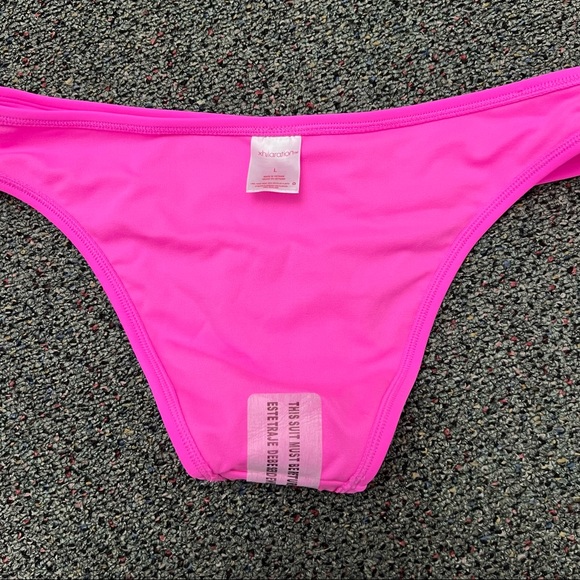 TARGET XHILARATION Pink Bikini Swim Bottoms Low-Rise Extra-Cheeky Lightweight L - Picture 14 of 16